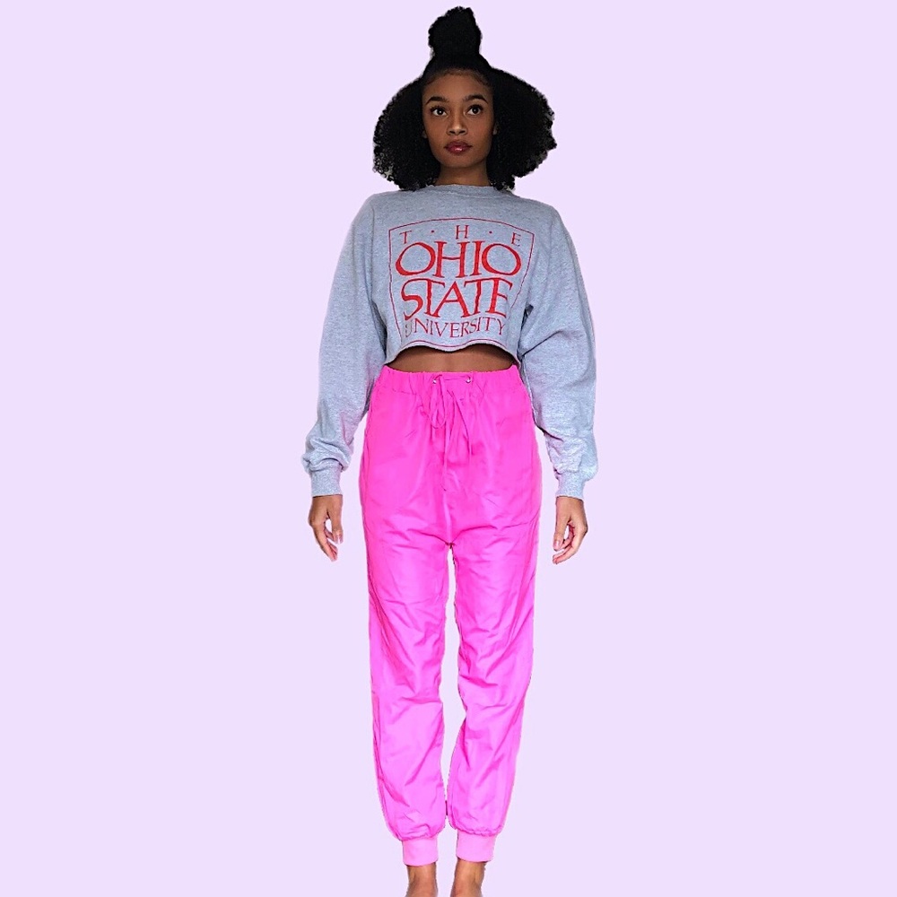 Highlighter Pink Fashion Nova Jogger Pants